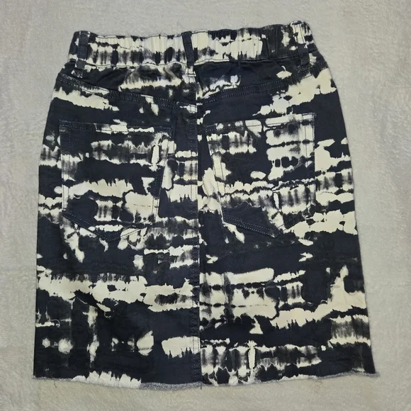 Love Fire XS Mini Gray Acid Wash Denim Skirt Throwback 80s METAL 90s GRUNGE Euc - Picture 9 of 11